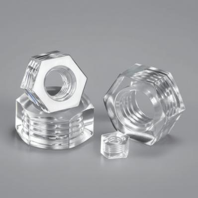 ZM Series Transparent PC Hex Nuts (M2.5–M10 · Clear)