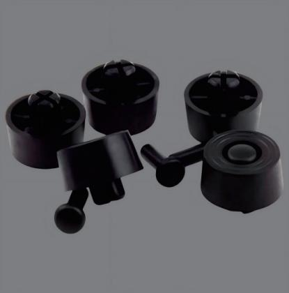 ZFF Series Snap-In Plastic Feet / Equipment Feet (19 Sizes · PP · Black)