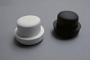 Pietes de goma/silicona en forma de hongo de la serie ZXS (3 tamaños · Negro)