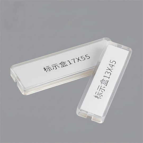 Marcador de cable impermeable transparente / titular de etiqueta (13 × 45 y 17 × 55 · Claro)