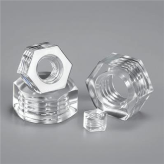 ZM Series Transparent PC Hex Nuts (M2.5–M10 · Clear)