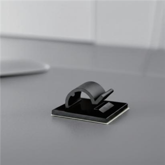 ZWCL Series 3M Foam Adhesive Cable Clips / Wire Mounts (8 Sizes · Black)