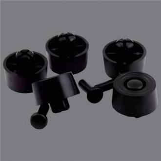 ZFF Series Snap-In Plastic Feet / Equipment Feet (19 Sizes · PP · Black)