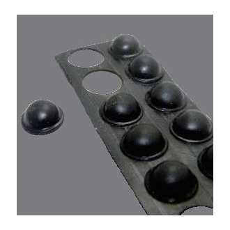 ZXTY Series Self-Adhesive Rubber Feet (5 Sizes · 3M Tape · Black)