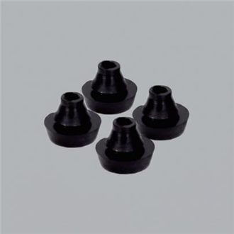 ZTNF Series Snap-In Rubber Feet / Plug Feet (5 Sizes · Rubber/Silicone · Black)