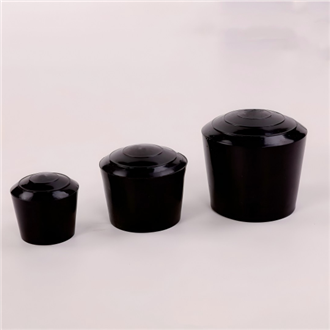 Square/Round Rubber Tips / Tube Feet (30+ Sizes · Rubber · Black)