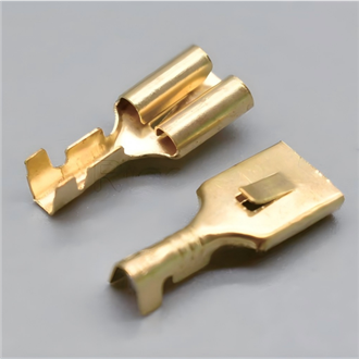 ZFTH Locked Female Spade Terminals / Auto Terminals with Lock (2 Sizes · Brass Tin-Plated)