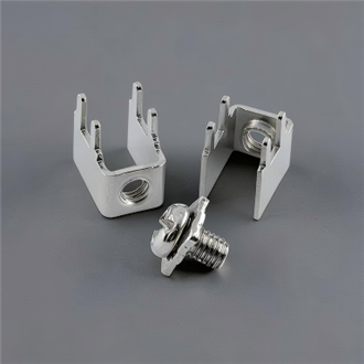 ZPCB-2 Series PCB Screw Terminals (M3 & M4 · 4-Hole Mount · Brass Tin-Plated)